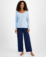 Charter Club Women's Cotton Pointelle Sleep Tee, Created for Macy's