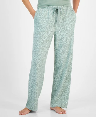 Charter Club Women's Printed Drawstring Pajama Pants, Created for Macy's