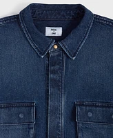 Mode of One Men's Regular-Fit Denim Cargo Overshirt, Created for Macy's