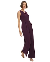 Tommy Hilfiger Women's Keyhole-Neck Sleeveless Wide-Leg Jumpsuit