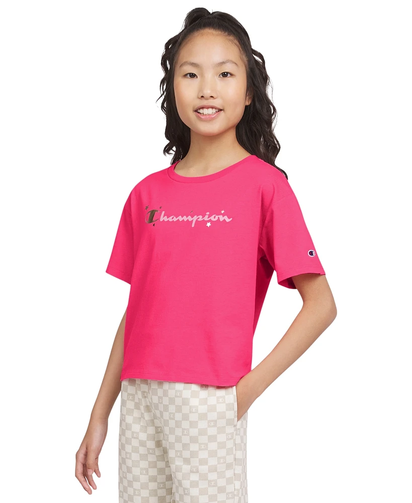 Champion Big Girls Meet and Greet Logo Graphic T-Shirt