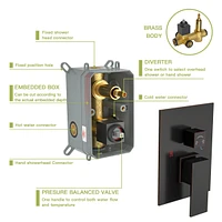 Oil Rubbed Bronze Rain Shower System with Adjustable Slide Bar
