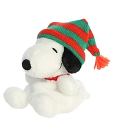 Aurora Mini Palm Pals Snoopy Beanie Peanuts Festive Plush Toy White 5"