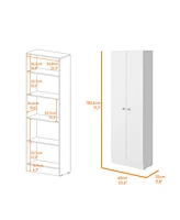 Streamdale Furniture Storage Cabinet Pipestone, Double Door, White Finish