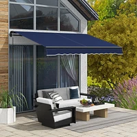 Retractable Awning Water & Uv Resistant, Adjustable Shade for Patios