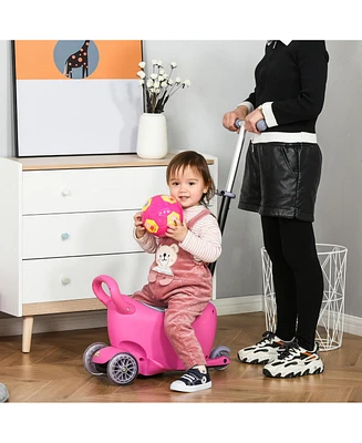 Streamdale Furniture 3-in-1 Adjustable Kids Scooter Push Walker, Slide Car, and Scooter