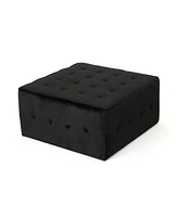 Oversized Tufted Velvet Ottoman for Comfort & Style