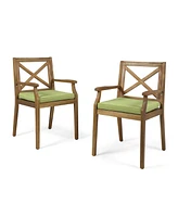 Simplie Fun Elegant Acacia Patio Armchairs Style and Comfort for Outdoor Entertaining