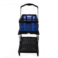 Collapsible, Multi-Level Aluminum and Pp Utility Trolley with Smooth Wheels