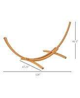 Streamdale Furniture Modern Curved Arc Hammock Stand for Stylish Outdoor Living