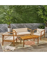 Simplie Fun Rustic Meets Modern Complete Outdoor Set for Patio Perfection