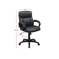 Streamdale Furniture Standard Back Upholstered Office Chair, Black