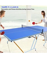 Streamdale Furniture Midsize Foldable Table Tennis Table with Paddles and Balls