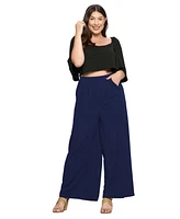 L I V D Plus Rachel Wide Leg Pocket Pants