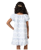 Rare Editions Toddler & Little Girls 2-Tone Eyelet Dress