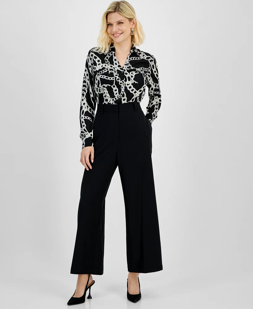 I.n.c. International Concepts Petite High-Rise Wide-Leg Pants