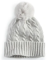 Style & Co Shine Pom-Pom Cable Knit Beanie, Created for Macy's