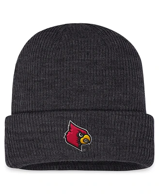 Top of the World Men's Charcoal Louisville Cardinals Sheer Cuffed Knit Hat