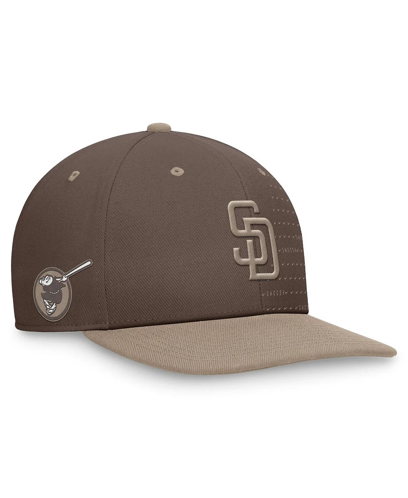 Nike Men's Brown San Diego Padres Statement Ironstone Pro Performance Snapback Hat