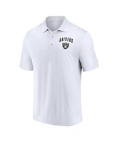 Fanatics Men's Las Vegas Raiders Lockup Two-Pack Set Polo Shirt