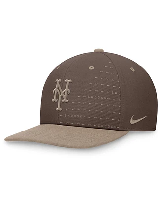 Nike Men's Brown New York Mets Statement Ironstone Pro Performance Snapback Hat