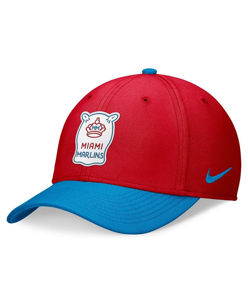 Nike Men's Red/Blue Miami Marlins 2024 City Connect Swoosh Flex Hat