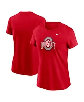 Nike Women's Scarlet Ohio State Buckeyes Primetime Evergreen Logo T-Shirt