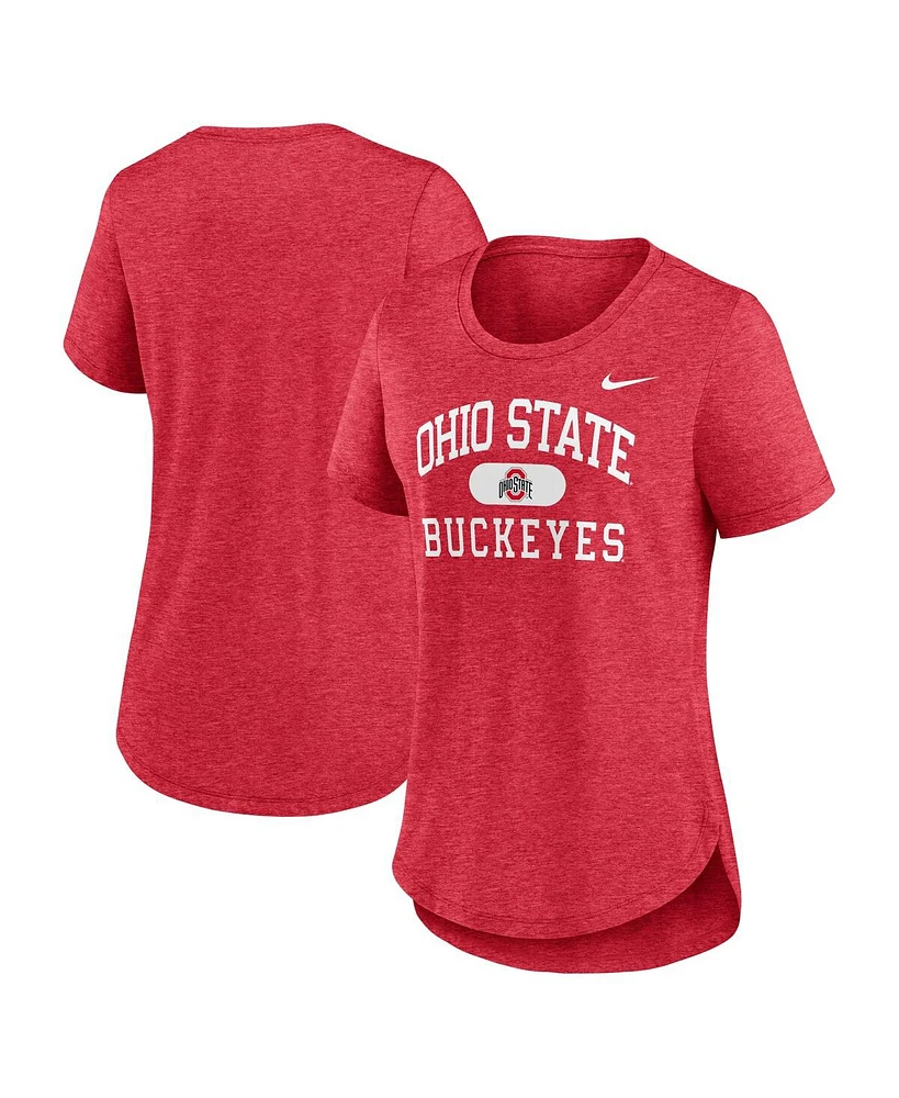 Nike Women's Heather Scarlet Ohio State Buckeyes Blitz T-Shirt