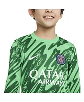 Nike Big Boy's and Girl's Green Paris Saint-Germain 2024/25 Goalkeeper Replica Stadium Long Sleeve Jersey