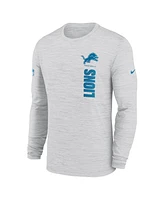 Nike Men's White Detroit Lions 2024 Sideline Velocity Performance Long Sleeve T-Shirt