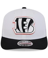 New Era Men's White/Black Cincinnati Bengals 2024 Nfl Training Camp 9SEVENTY Trucker Hat