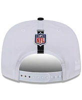 New Era Men's White/Black Las Vegas Raiders 2024 Nfl Training Camp Golfer Snapback Hat