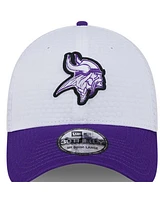 New Era Men's White/Purple Minnesota Vikings 2024 Nfl Training Camp 39THIRTY Flex Hat