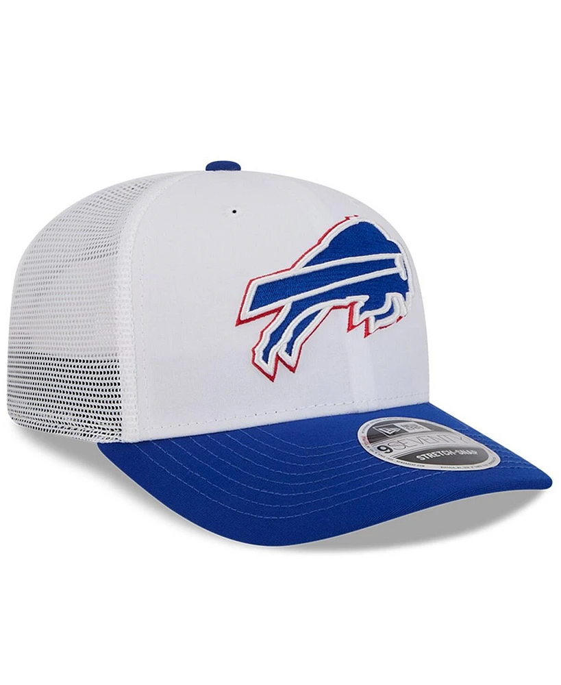 New Era Men's White/Royal Buffalo Bills 2024 Nfl Training Camp 9SEVENTY Trucker Hat