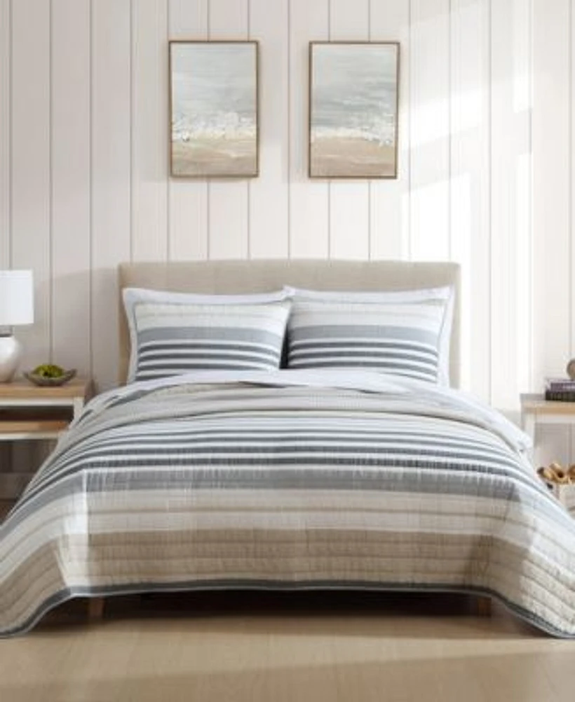 Nautica Dover Stripe Reversible Quilt Sets