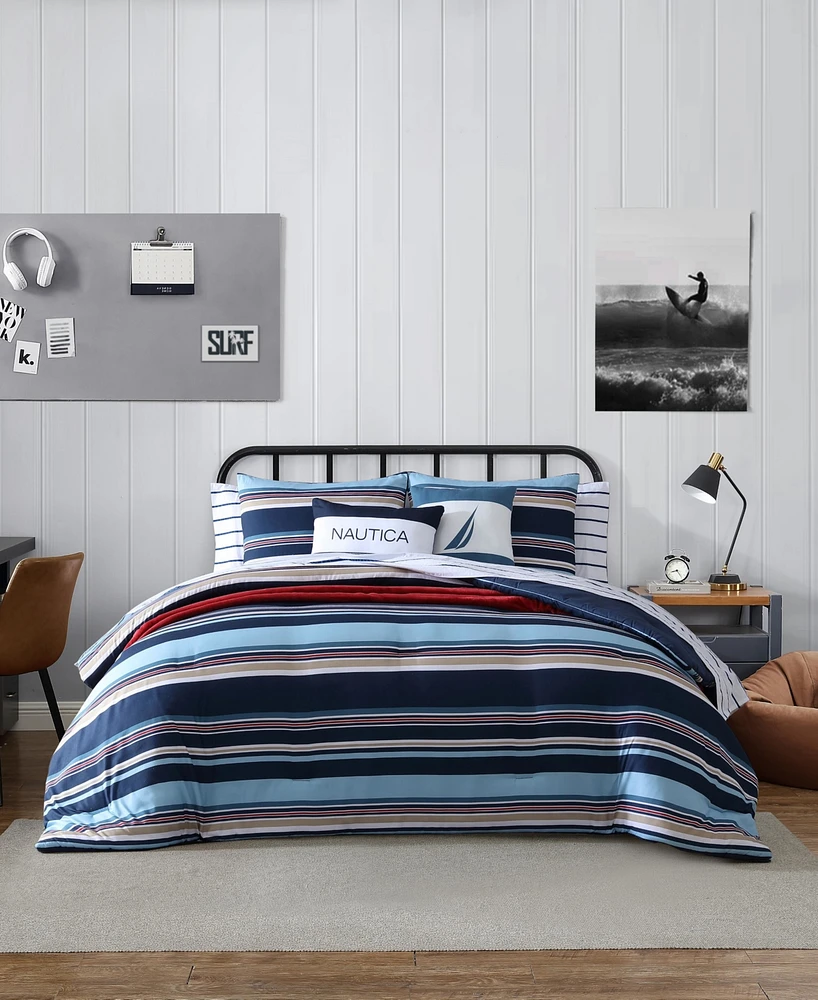 Nautica Colton Stripe Piece Comforter Set