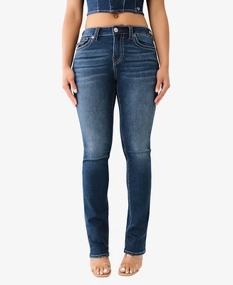 True Women's Billie Flap Ladder Stitch Straight Jean