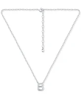 Giani Bernini Initial B Pendant Necklace in Sterling Silver, 16" + 2" extender, Created for Macy's