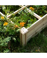 9-Compartment Elevated Garden Bed with Open Bottom for Healthy Roots