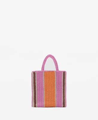 Mango Women's Crochet Shopper Bag