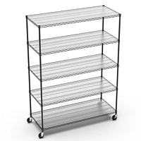 Heavy Duty Adjustable Storage Rack - 7500lbs - 82"x60"x24" - Black