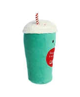 Aurora Medium Merry Little Latte Just Sayin' Festive Plush Toy Green 10.5"