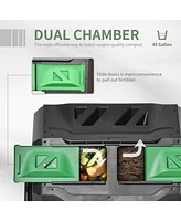 Effortless Dual-Chamber Compost Tumbler for Continuous Composting