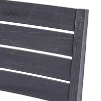 Acacia Wood Slat-Back Dining Chair with Washable Cushions