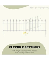 Stylish and Strong 5-Panel Metal Garden Border Fence for Versatility and Protection