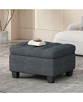 Streamdale Furniture Tufted Waffle Stitch Sectional Ottoman for Comfort and Style