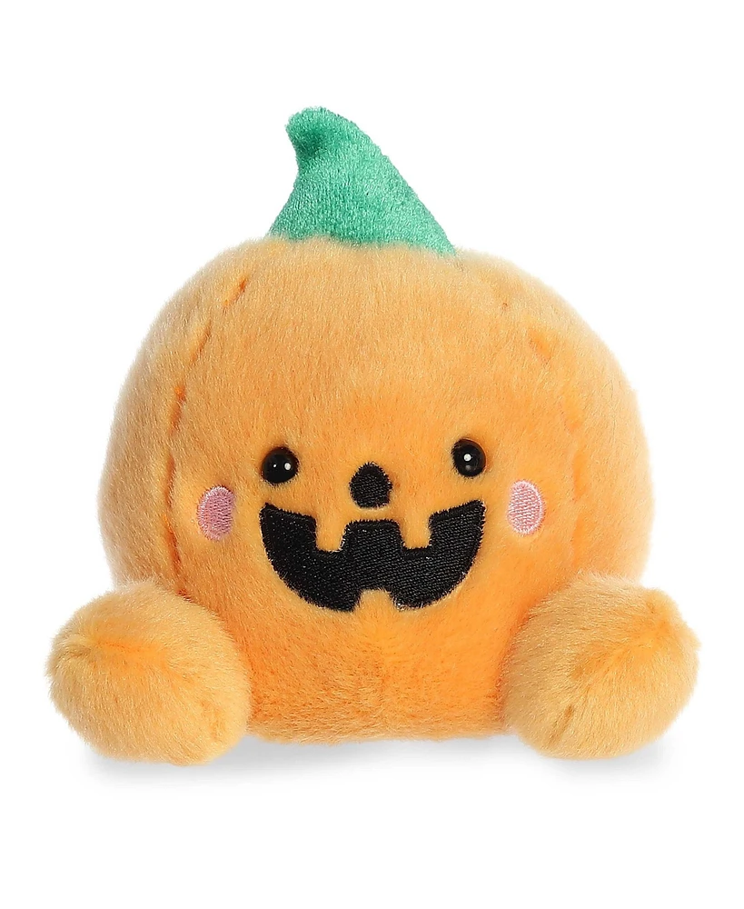 Aurora Mini Carver Jack O' Lantern Palm Pals Spooky Plush Toy Orange 4.5"