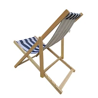 Streamdale Furniture Populus wood sling chair blue Stripe Broad Dark blue Strip