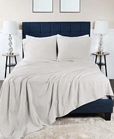 Superior Cotton Linen Blend Deep Pocket 4-Piece Bed Sheet Set