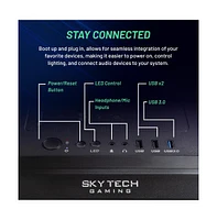 Skytech Gaming Skytech Chronos Mini Gaming Pc, Intel i3 12100F, Gtx 1650, 500GB Nvme, 16GB Ram, Windows 11 Home, Rgb Keyboard and Rgb Mouse Included